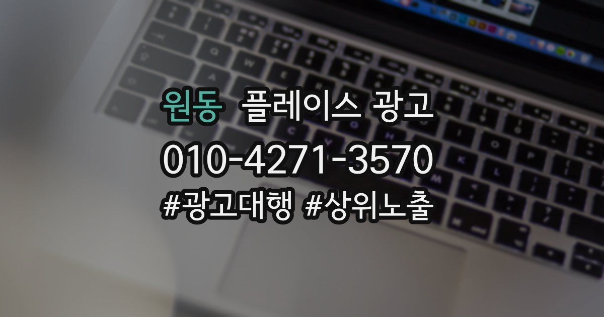 원동 플레이스 광고