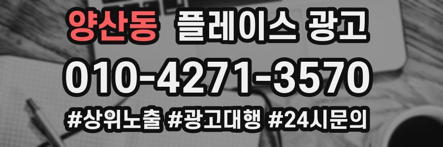 양산동 플레이스 광고