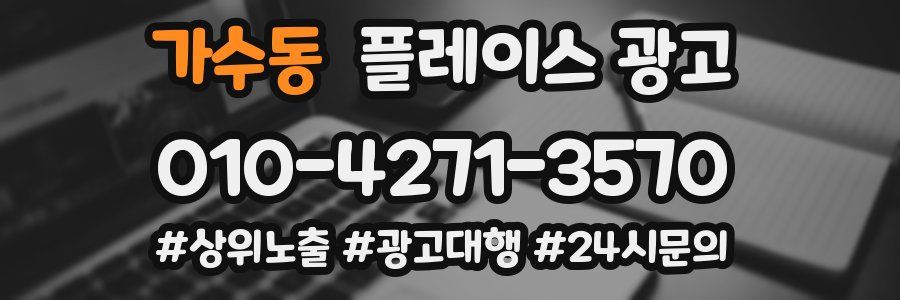 가수동 플레이스 광고