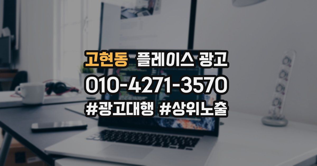 고현동 플레이스 광고