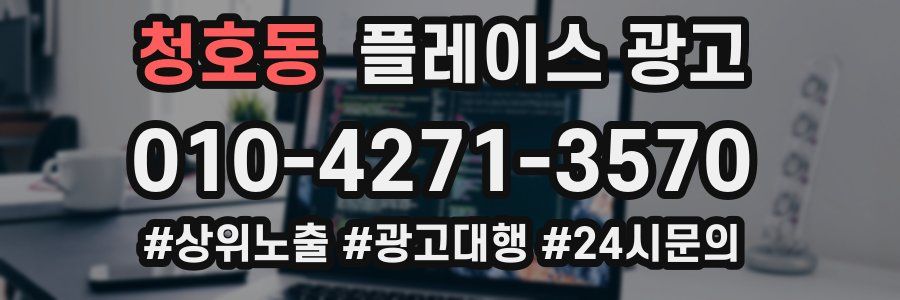 청호동 플레이스 광고