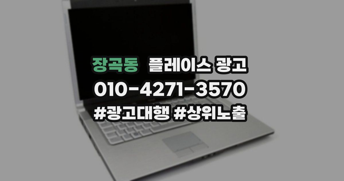 장곡동 플레이스 광고