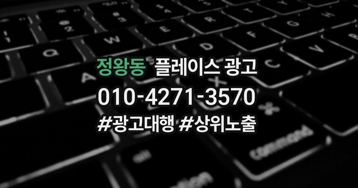 정왕동 플레이스 광고