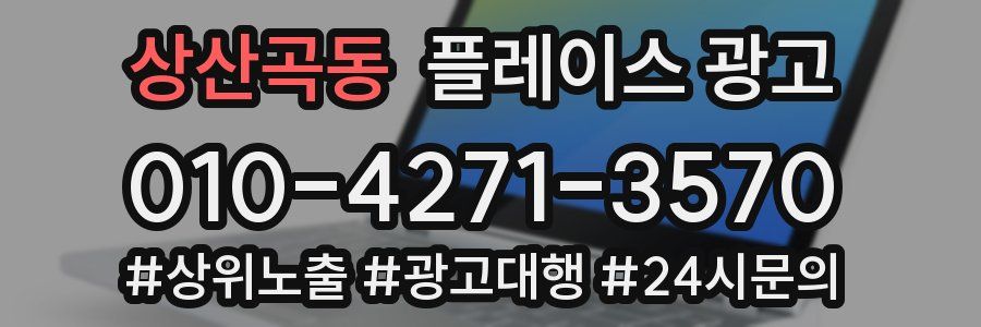 상산곡동 플레이스 광고