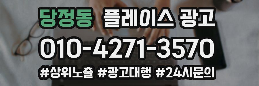 당정동 플레이스 광고