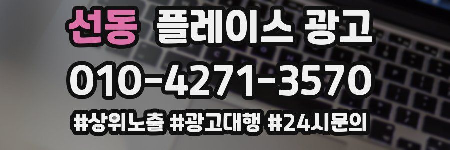 선동 플레이스 광고