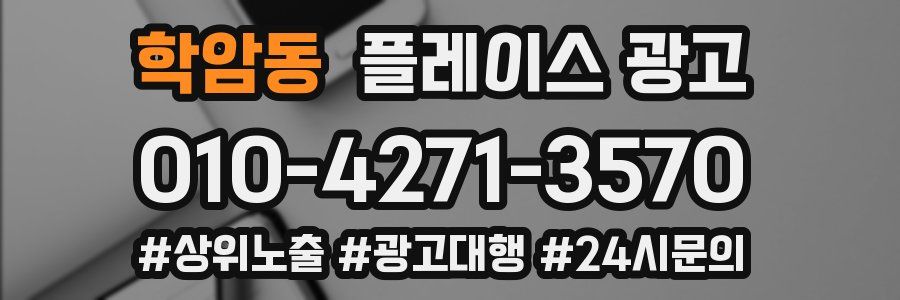 학암동 플레이스 광고