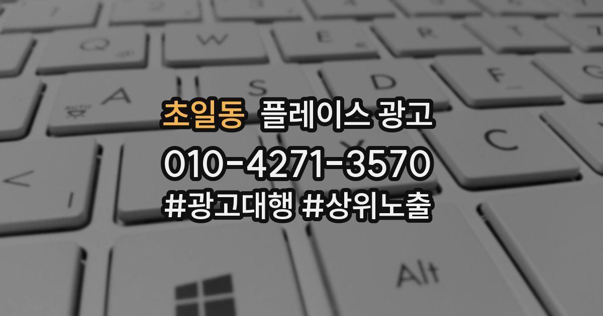 초일동 플레이스 광고