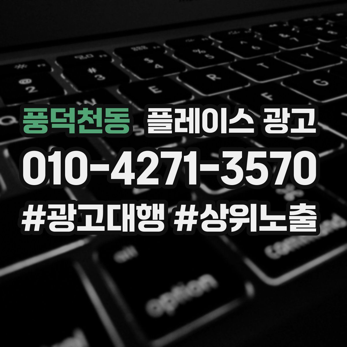 풍덕천동 플레이스 광고