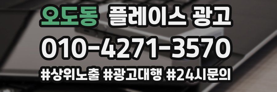 오도동 플레이스 광고