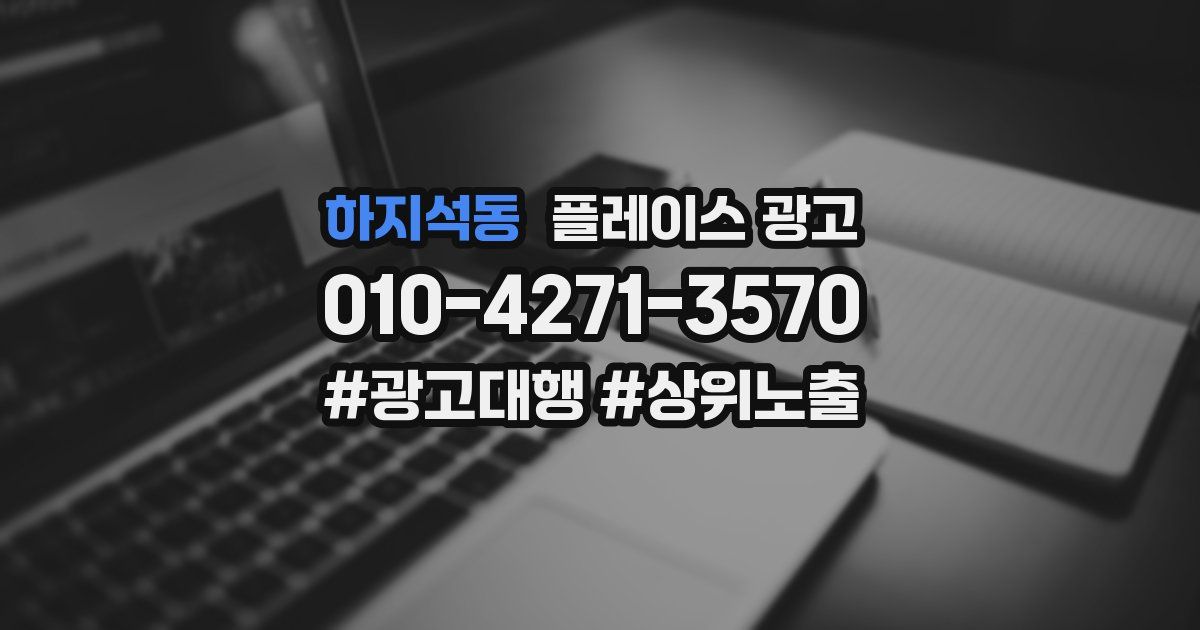 하지석동 플레이스 광고