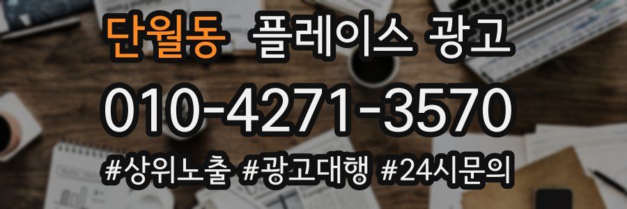 단월동 플레이스 광고