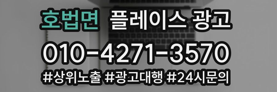 호법면 플레이스 광고