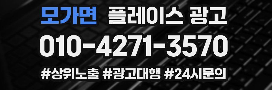 모가면 플레이스 광고