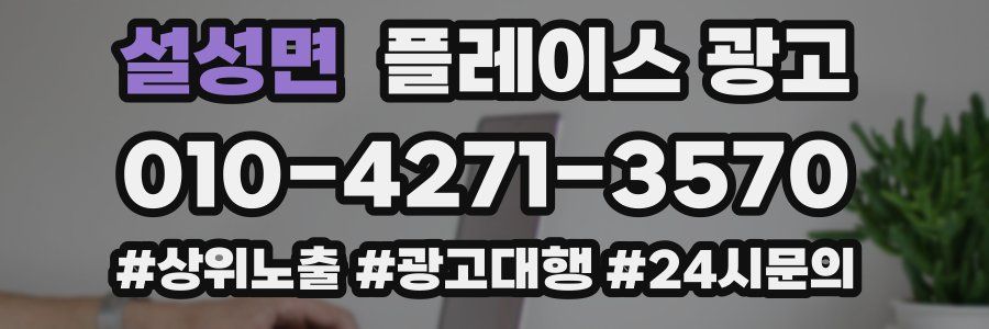 설성면 플레이스 광고
