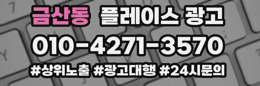 금산동 플레이스 광고