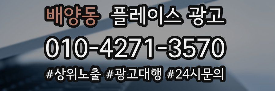 배양동 플레이스 광고