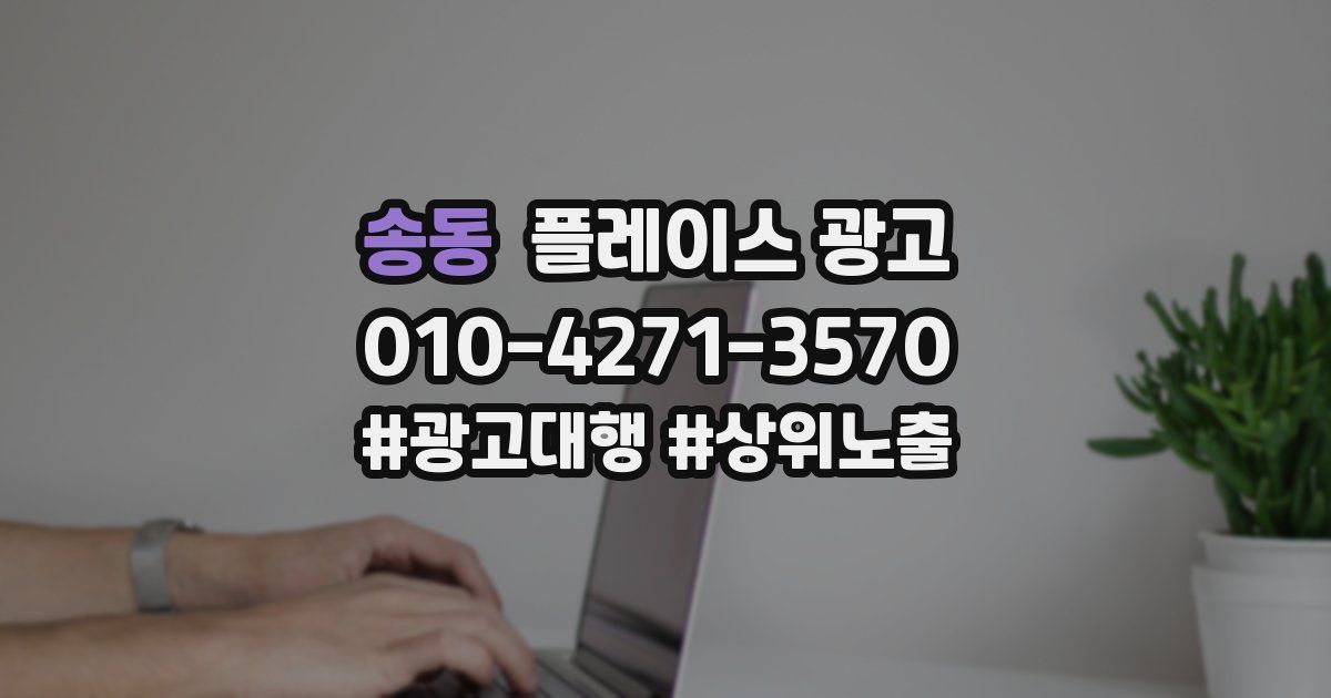 송동 플레이스 광고