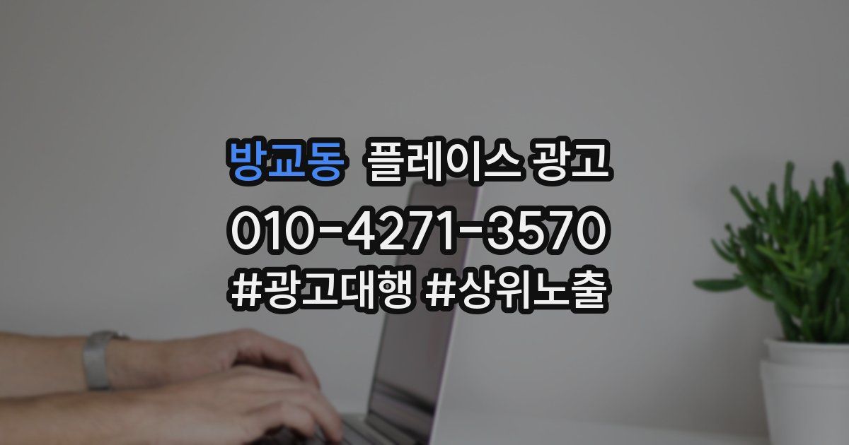 방교동 플레이스 광고