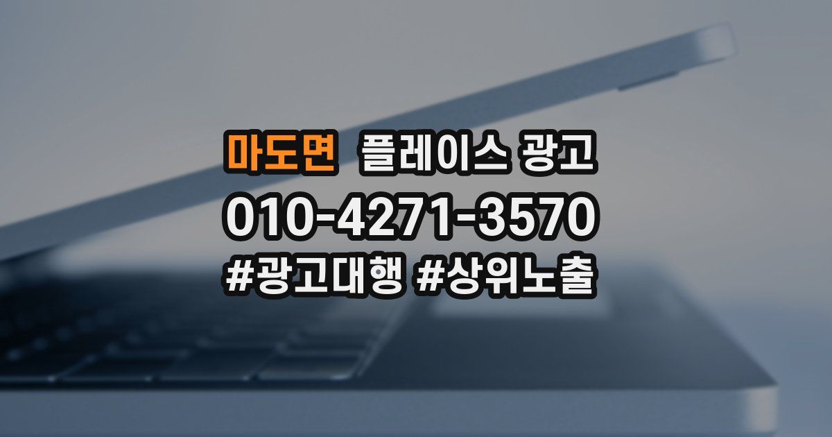 마도면 플레이스 광고