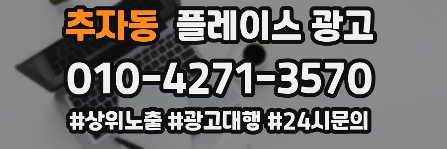 추자동 플레이스 광고
