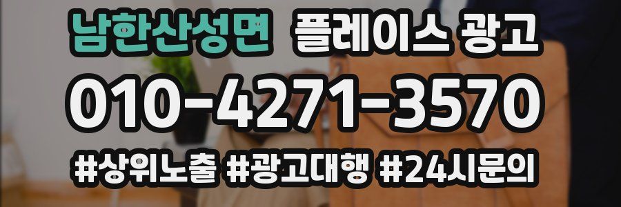 남한산성면 플레이스 광고