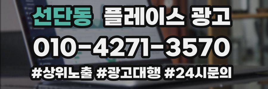 선단동 플레이스 광고
