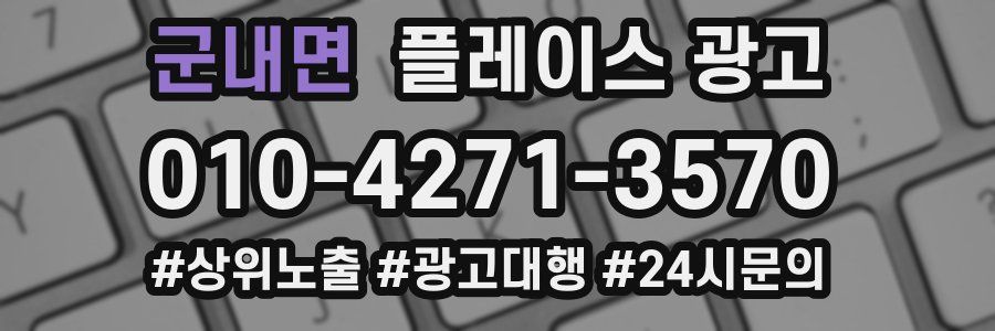 군내면 플레이스 광고