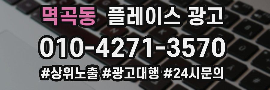 멱곡동 플레이스 광고