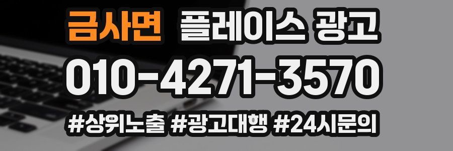 금사면 플레이스 광고