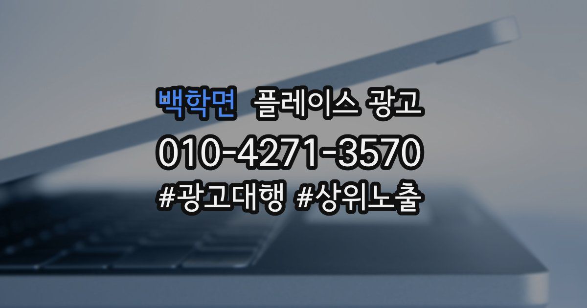백학면 플레이스 광고