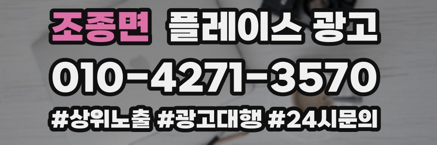 조종면 플레이스 광고
