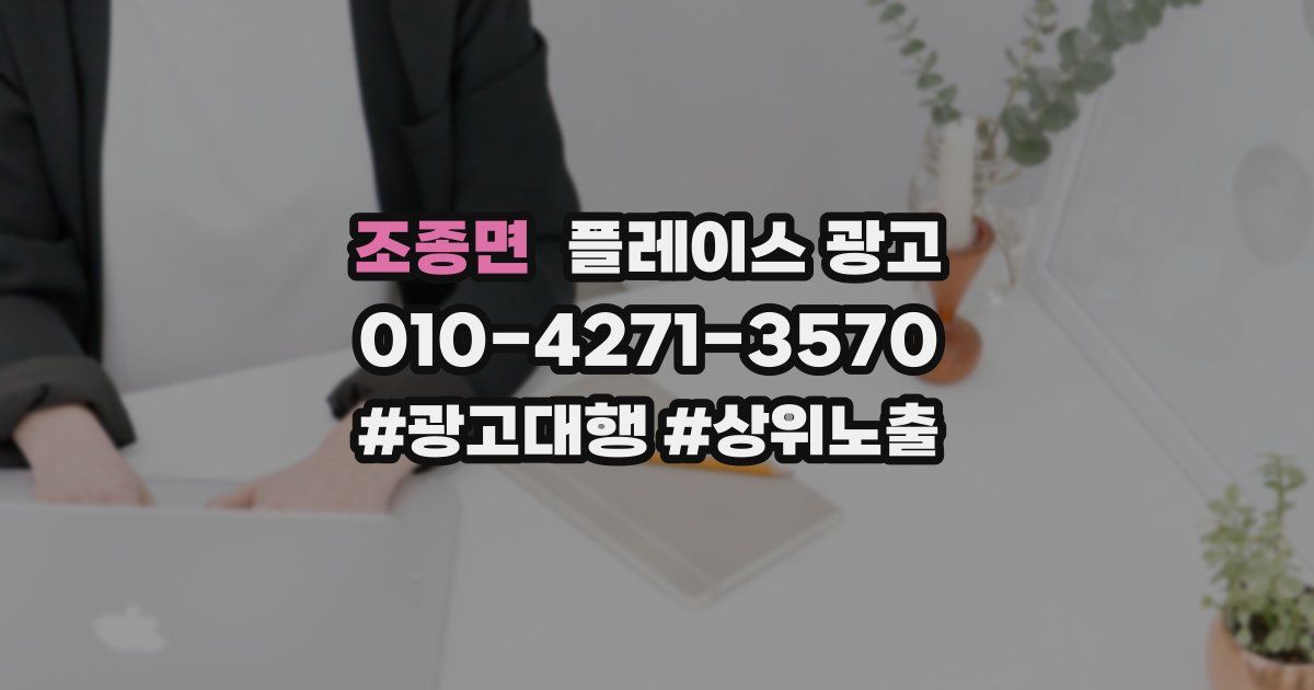 조종면 플레이스 광고