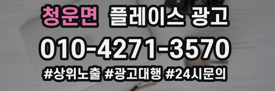 청운면 플레이스 광고