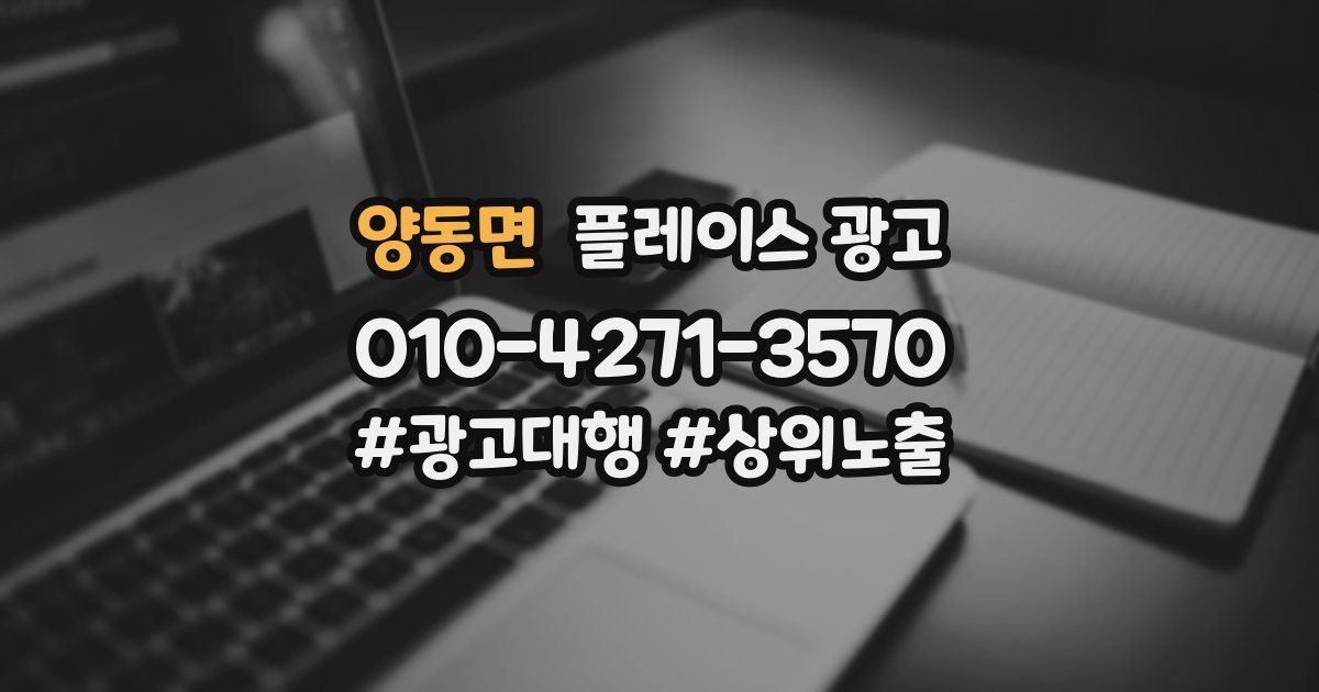 양동면 플레이스 광고