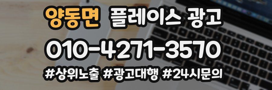 양동면 플레이스 광고