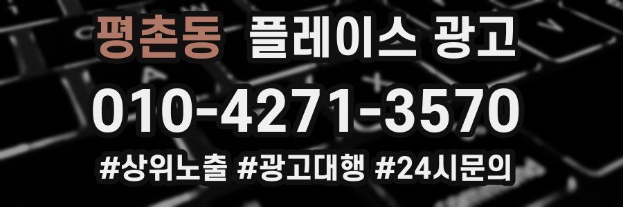 평촌동 플레이스 광고
