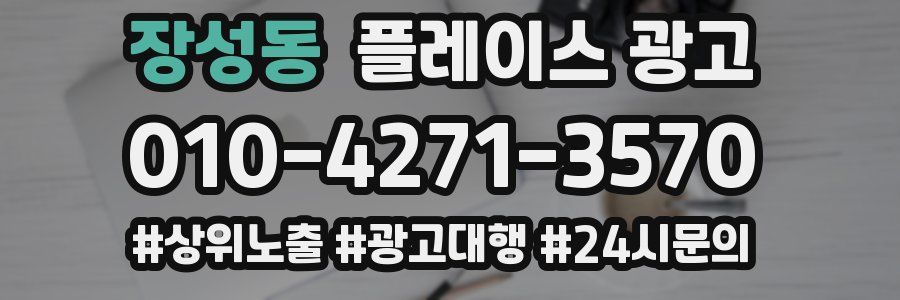 장성동 플레이스 광고