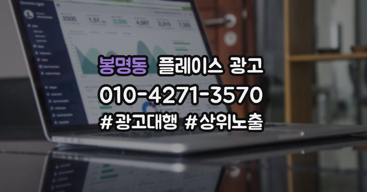 봉명동 플레이스 광고
