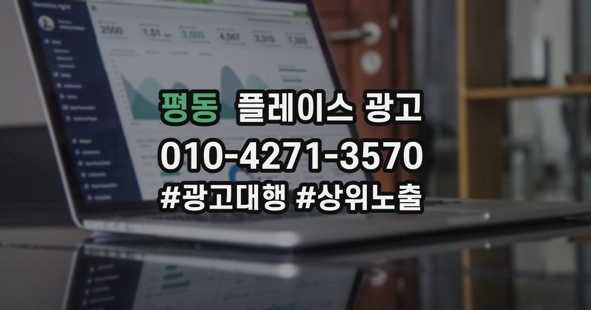 평동 플레이스 광고