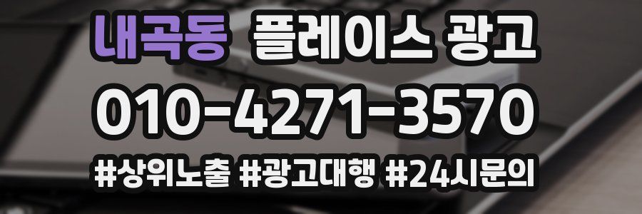 내곡동 플레이스 광고