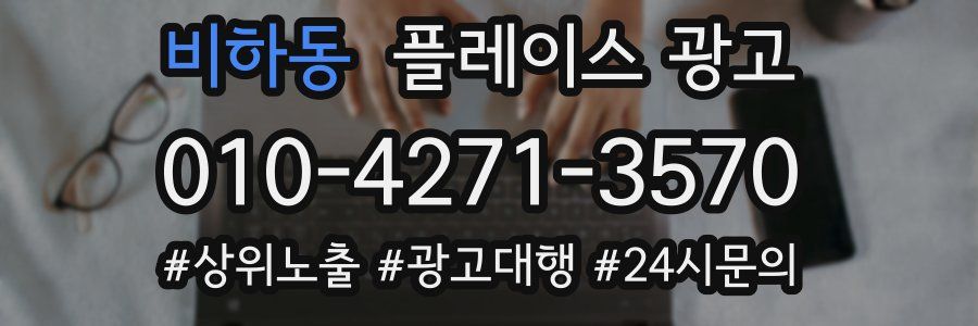 비하동 플레이스 광고