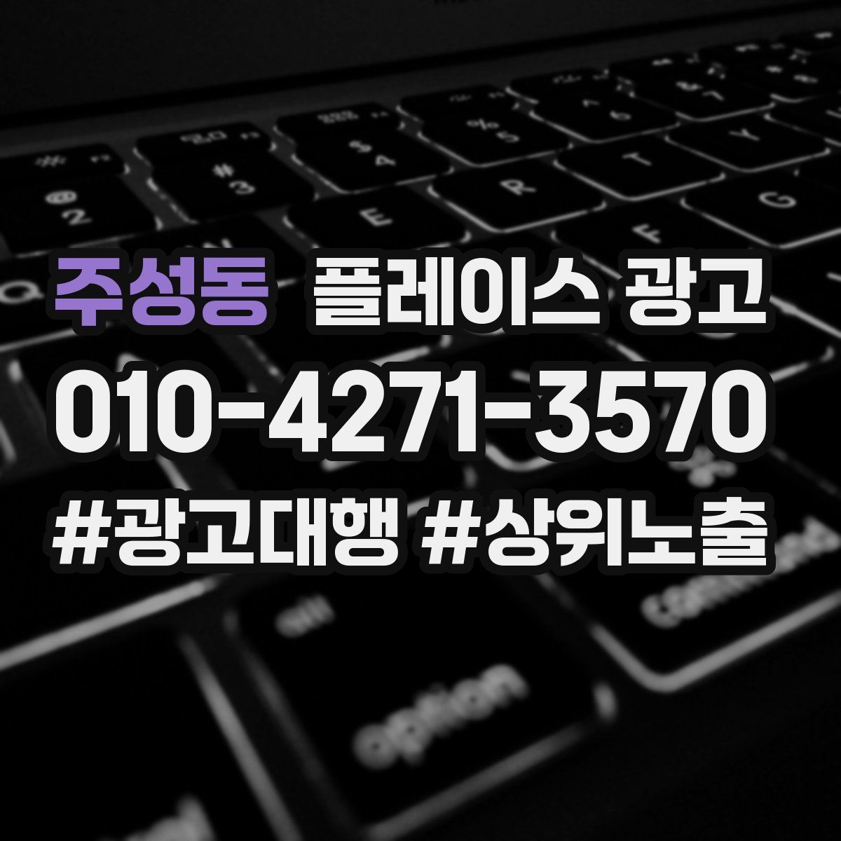 주성동 플레이스 광고