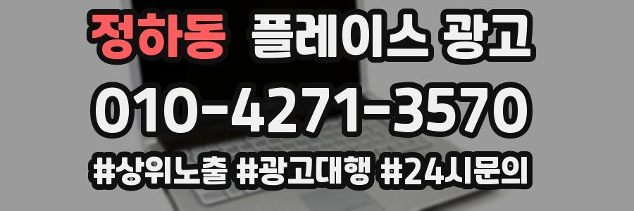 정하동 플레이스 광고
