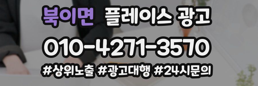북이면 플레이스 광고