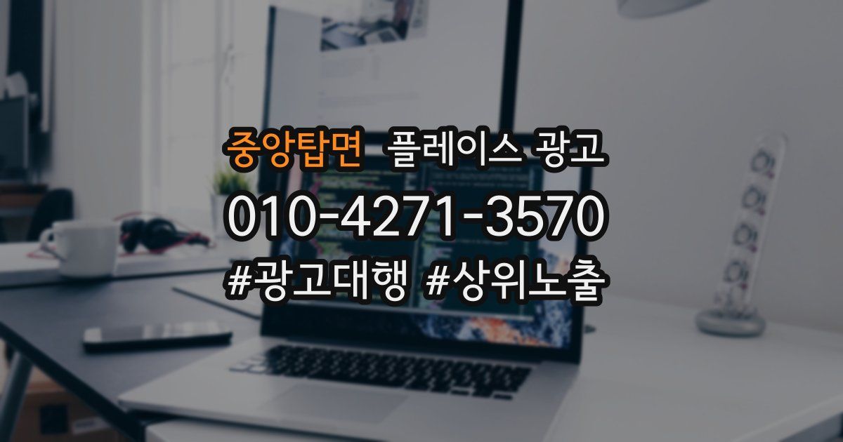 중앙탑면 플레이스 광고