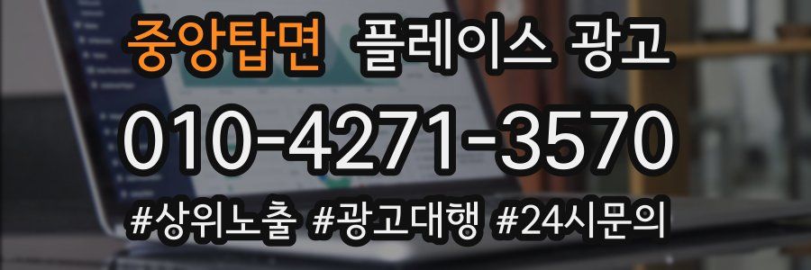 중앙탑면 플레이스 광고