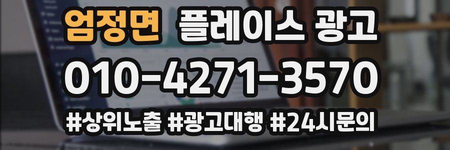 엄정면 플레이스 광고