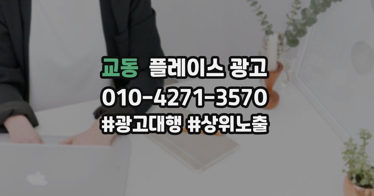 교동 플레이스 광고