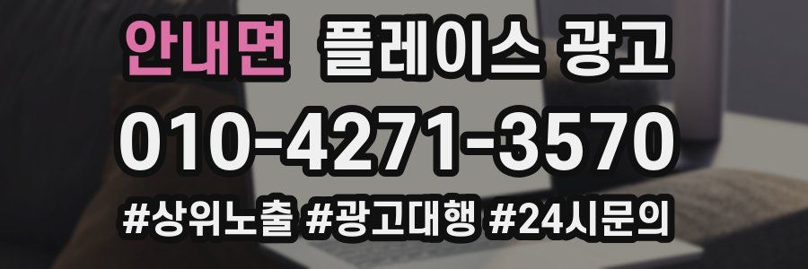 안내면 플레이스 광고